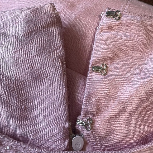 Vintage Hand-Beaded Pink Silk Cocktail Dress | Custom Couture Formal | MCM | - Picture 11 of 16